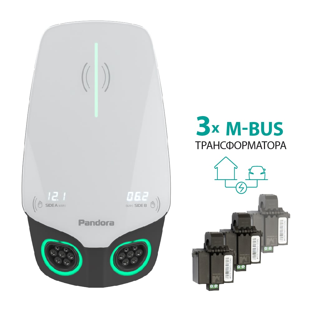 Изображение товара Зарядная станция Wall-E DUO TT (с 3 трансформаторами тока), 22+11 кВт PANDORA 6022101