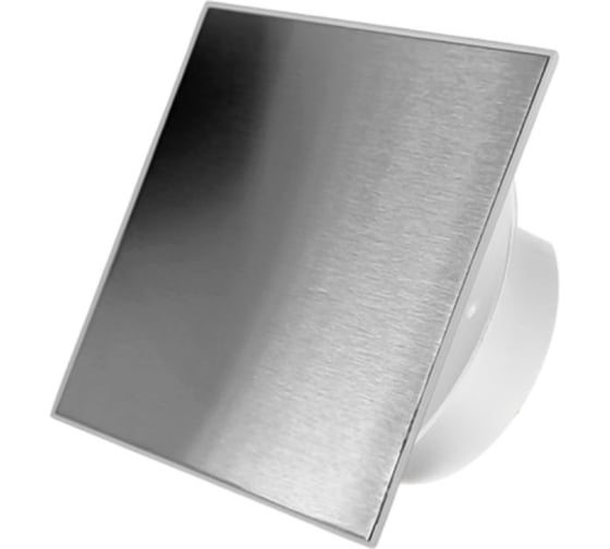 Изображение товара Вытяжной тонкий вентилятор SlimVent МV 100, металл квадрат нержавеющая сталь шлифованная 96136
