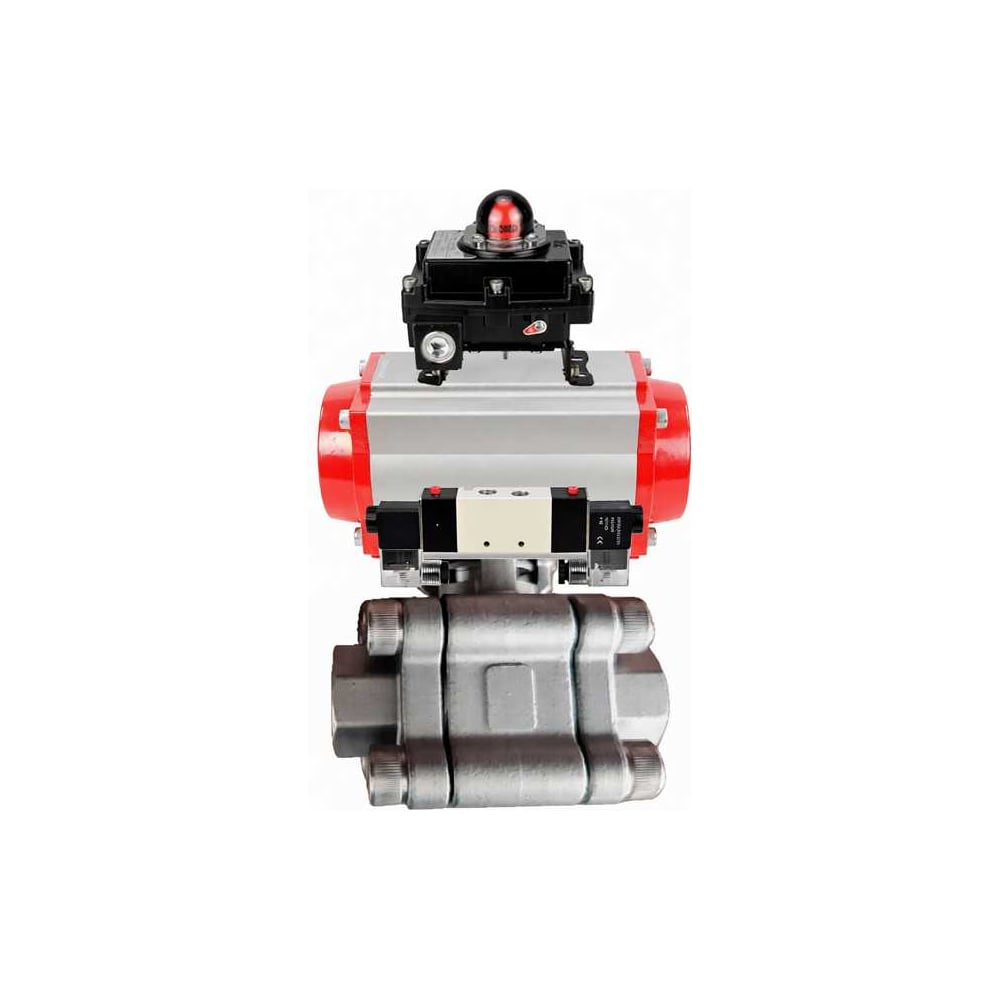 Изображение товара Кран шаровой DN80 нерж. сталь 316 PN63 приварка, 204°C, пневмопривод