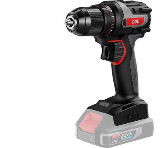 Изображение товара Профессиональный бесщеточный аккумуляторный шуруповерт DELI DE-DZ20-1 (Без АКБ и ЗУ, 10мм, 50Нм, картон) 164328