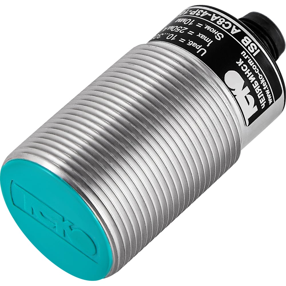 Индуктивный датчик ТЕКО ISB AC8A-21-10-LPS4, Sn=10 мм, корпус М30x1, 5 Алюминий заподлицо, 10...30DC NO, IP67, разъемМ12 00-00024395