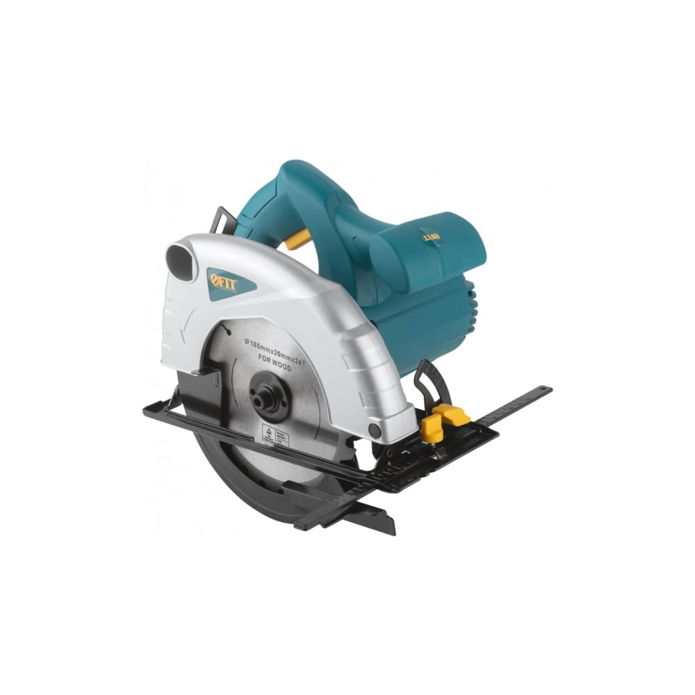 Изображение товара Пила дисковая FIT 1000 Вт, 4800 об/мин, 165/20 мм, 2,1 кг, жел. опора, коробка 80396