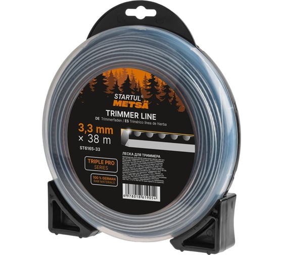 Изображение товара Леска STARTUL 3.3 мм х 38 м зубчатый квадрат сеч. TRIPLE PRO  METSA ST6165-33