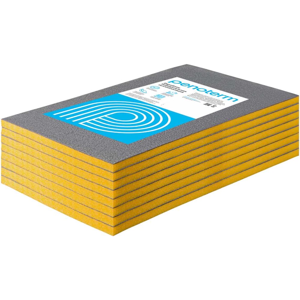 Изображение товара Порилекс Penoterm НПЭ Л 50х600х1000 Желтый/Серый Евроблок ГП.08.020