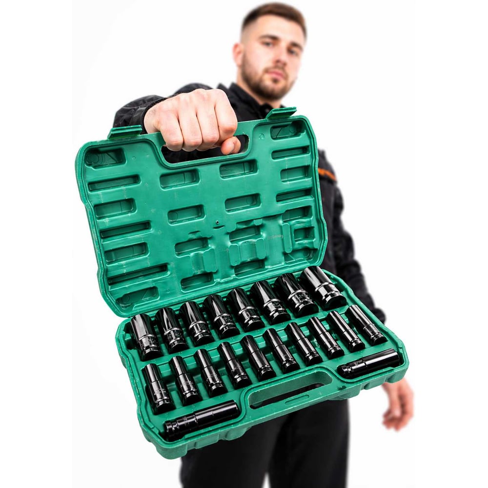 Изображение товара Набор головок BestRoom 1/2" CrMo глубокие ударные 20 предметов