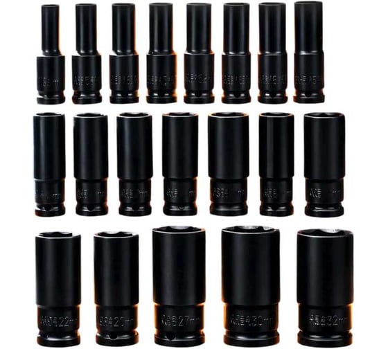 Изображение товара Набор головки ударные торцевые 20 предметов 1/2 BestRoom Набор торцевых головок в кейсе 20шт