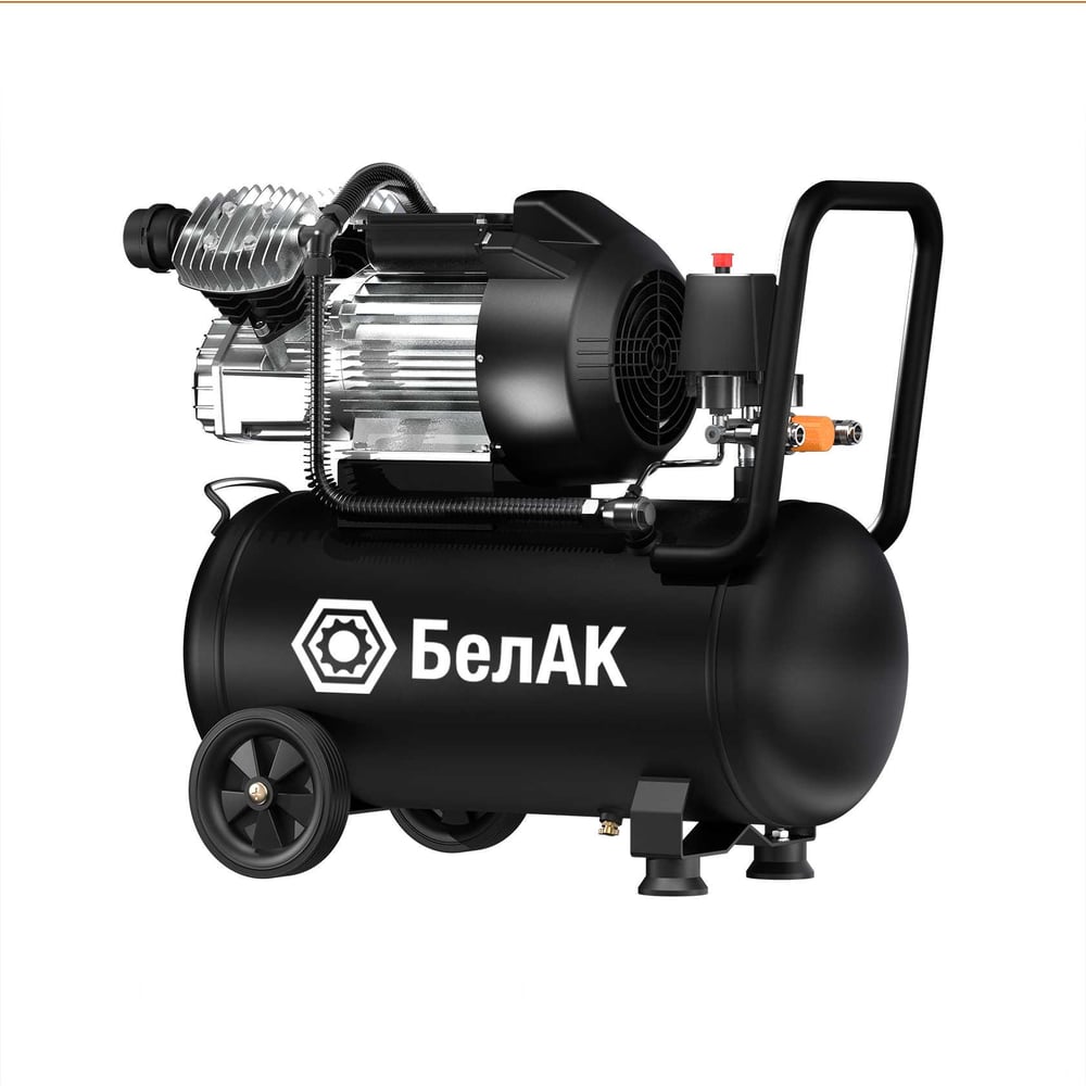 Изображение товара Компрессор воздушный БелАК 460 л/мин (50л - бак; 2,2 кВт; 8 Бар; двухпоршневой; прямой привод) БАК.99287