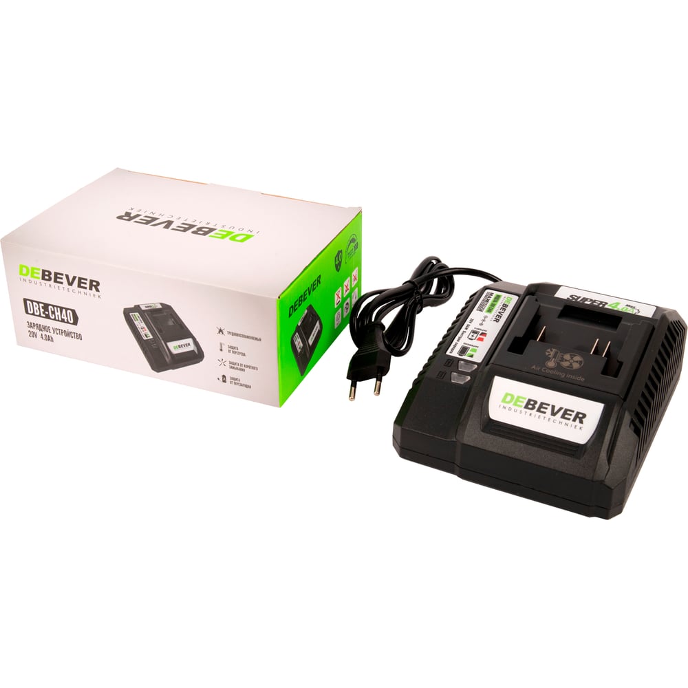 Изображение товара Зарядное устройство для АКБ DeBever 20В; 4,0 а/ч DBE-CH40