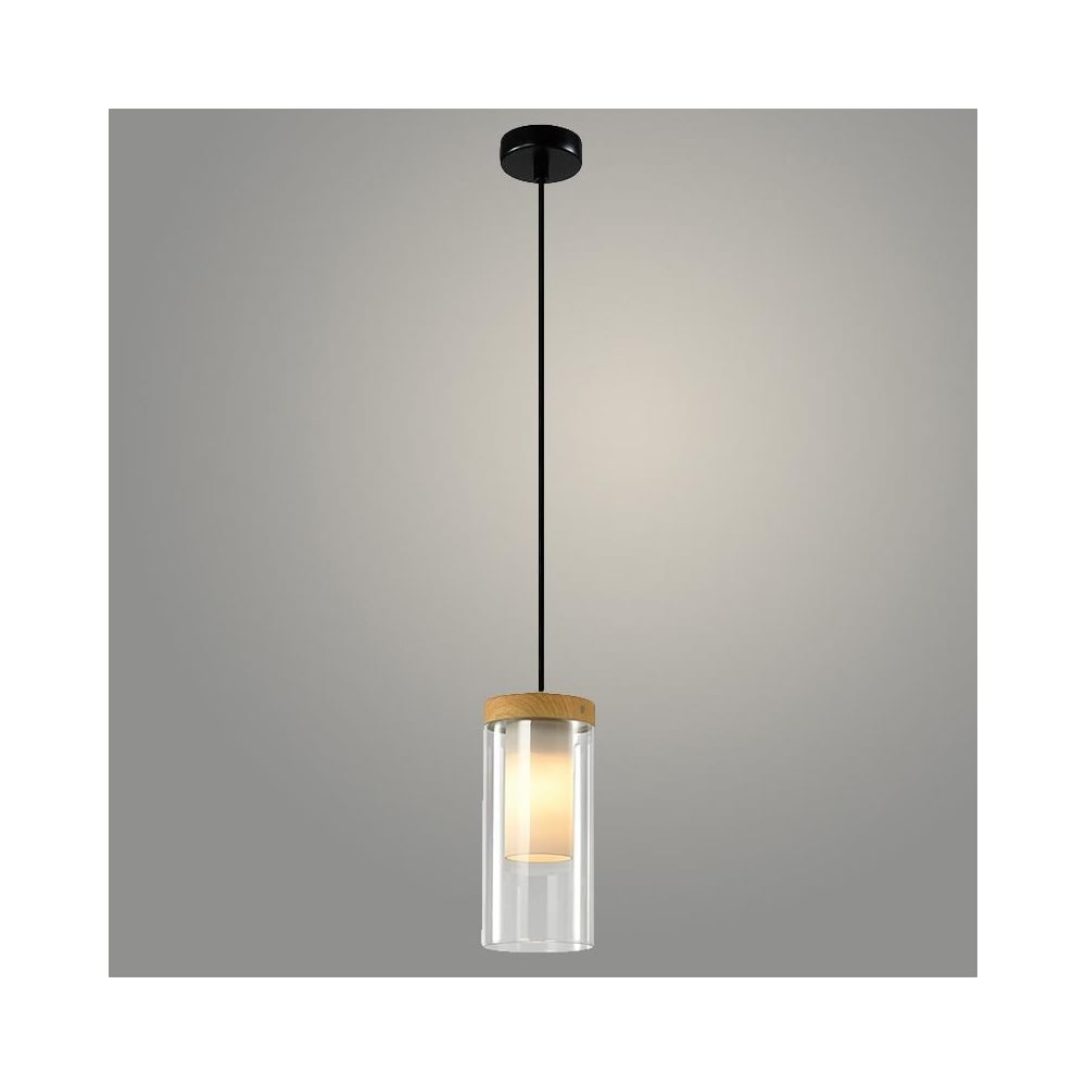 Подвес Светиль 24255/1HQ G BK+WOOD черный/дерево 1х40W E27 h1000, 24 988386364