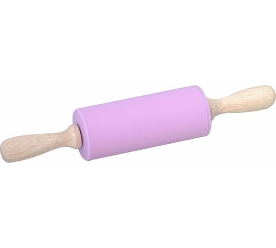 Изображение товара Скалка МУЛЬТИДОМ силикон деревянная ручка длина 23 см AN80-95