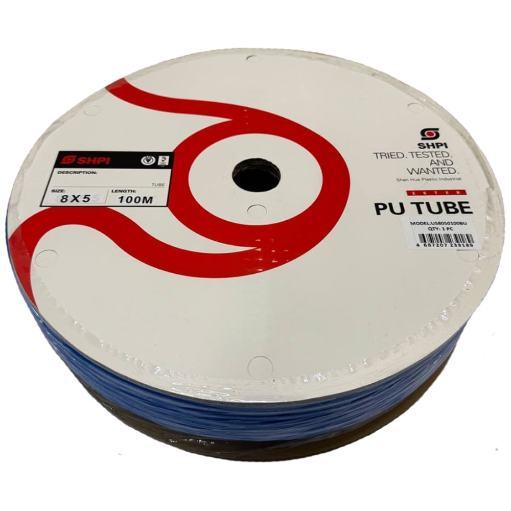 Изображение товара Трубка пневматическая SHPI PU 8x5 мм, 100 м, синяя