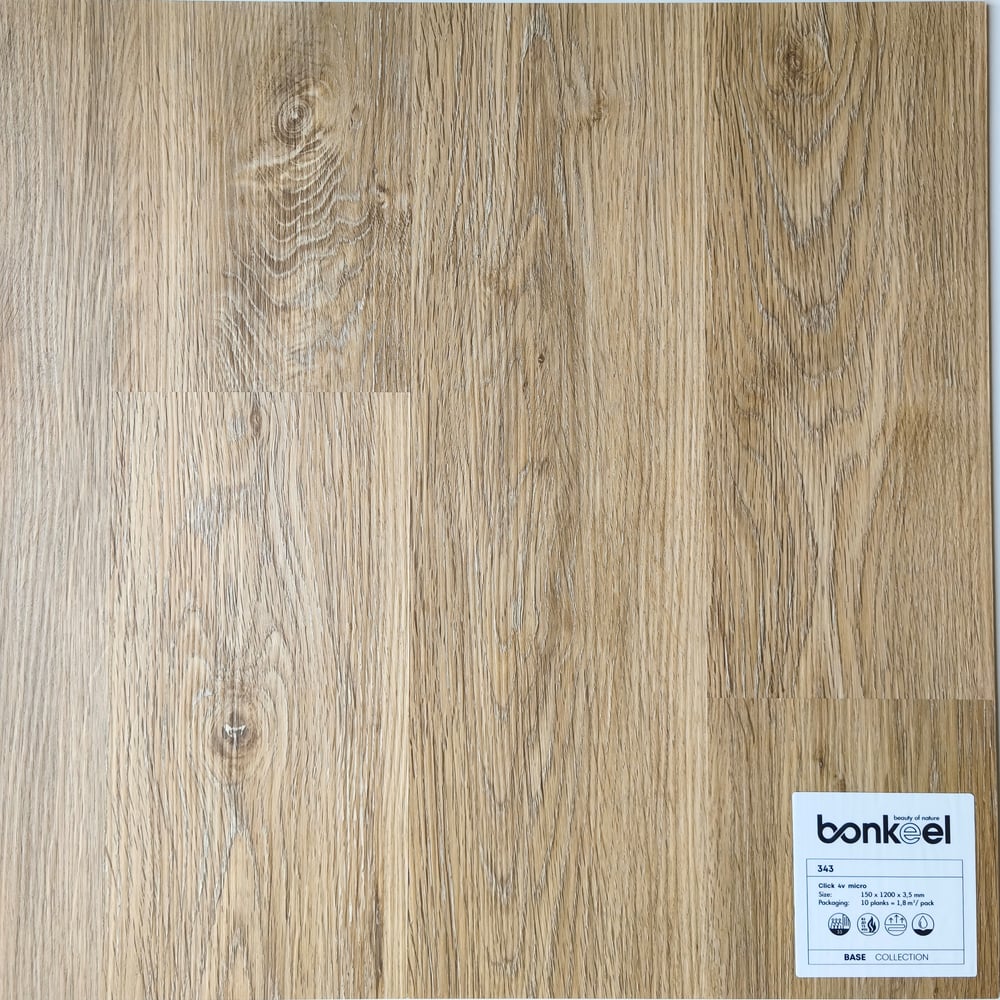 Изображение товара Плитка ПВХ замковая SPC Bonkeel Бэйс 343, 3,5x150x1200 мм (1,8 м²/10 шт) 644674