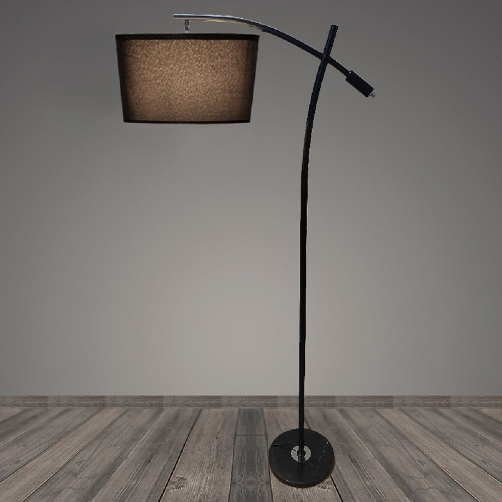 Изображение товара Торшер Светильник T2183 современный черный с текстильным абажуром