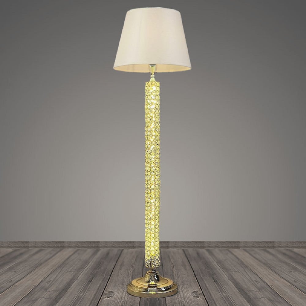 Изображение товара Торшер Светиль 2003 GD Золото/Бежевый абажур Модерн