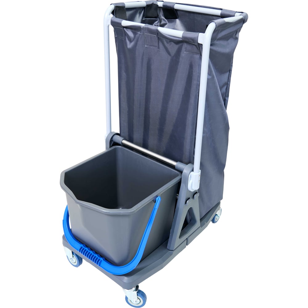 Изображение товара Тележка для уборки РОСМОП (колёсная база с ручкой, ведро 25 л, мешок) DB-75