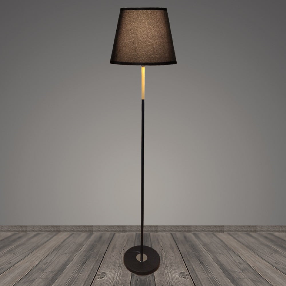 Изображение товара Торшер Светиль T2188 BK+WOOD черный+дерево/черный абажур 1x40W E27 h1600, BTH 988399048 Изображение товара Торшер Светиль T2188 BK+WOOD черный+дерево/черный абажур 1x40W E27 h1600, BTH 988399048