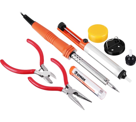 Изображение товара Набор для паяльных работ, 60W, 8 предметов ЕРМАК 929-002