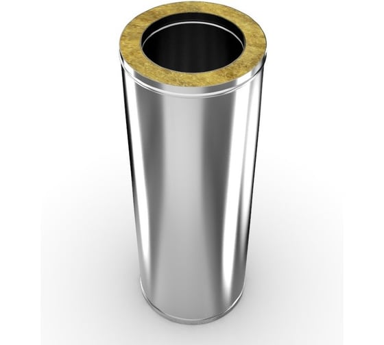 Изображение товара Сэндвич-труба ООО Вентмаркет D200/280 для дымохода, 0,625 м, оцинкованная сталь 0,5 мм sandw625D200/280