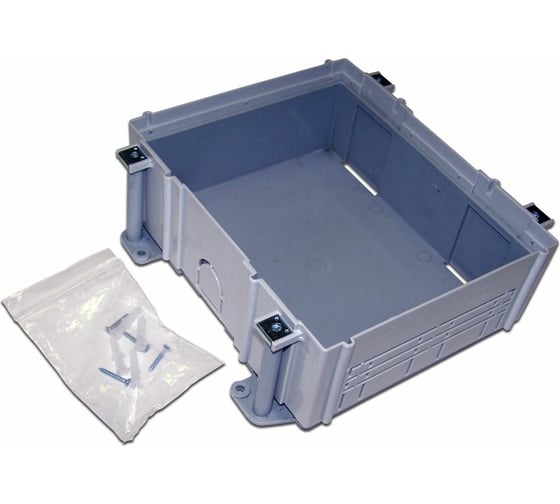 Изображение товара Монтажная коробка для лючка в пол LANMASTER на 6 модулей LAN-WA-FLBP-MB/6