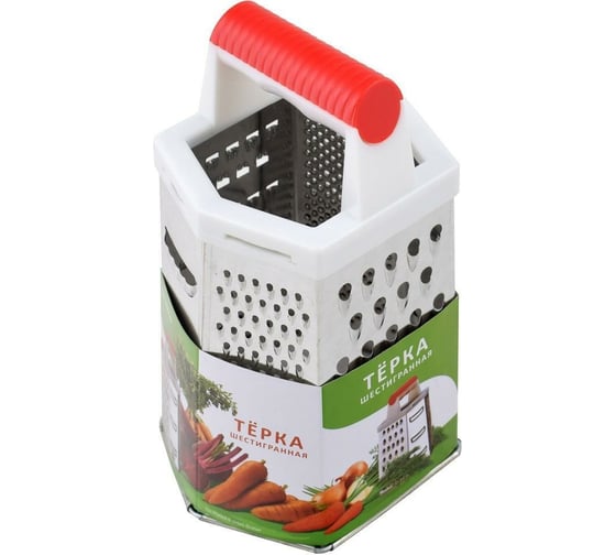 Изображение товара Терка МУЛЬТИДОМ шестигранная 19 см, рабочая часть 14,5 см AN53-67