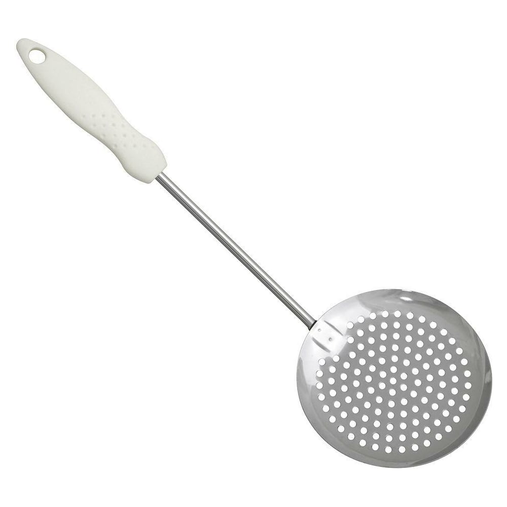 Изображение товара Шумовка МУЛЬТИДОМ Порто хром с белой ручкой AN50-27