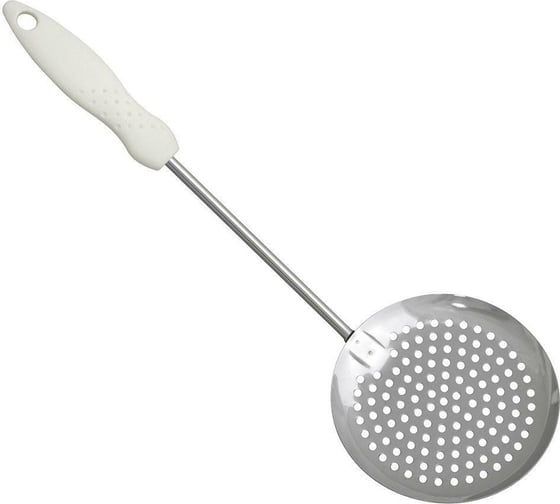 Изображение товара Шумовка МУЛЬТИДОМ Порто хром с белой ручкой AN50-27