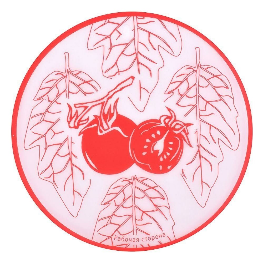 Изображение товара Кулинарная доска МУЛЬТИДОМ диаметр 30 см 2 дизайна DS80-46 пластиковая