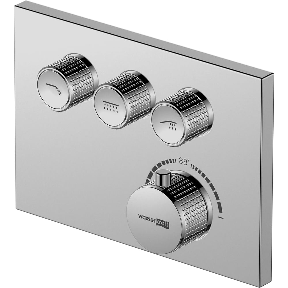Изображение товара Термостатический смеситель WasserKRAFT Dinkel для ванны и душа 5858 Thermo