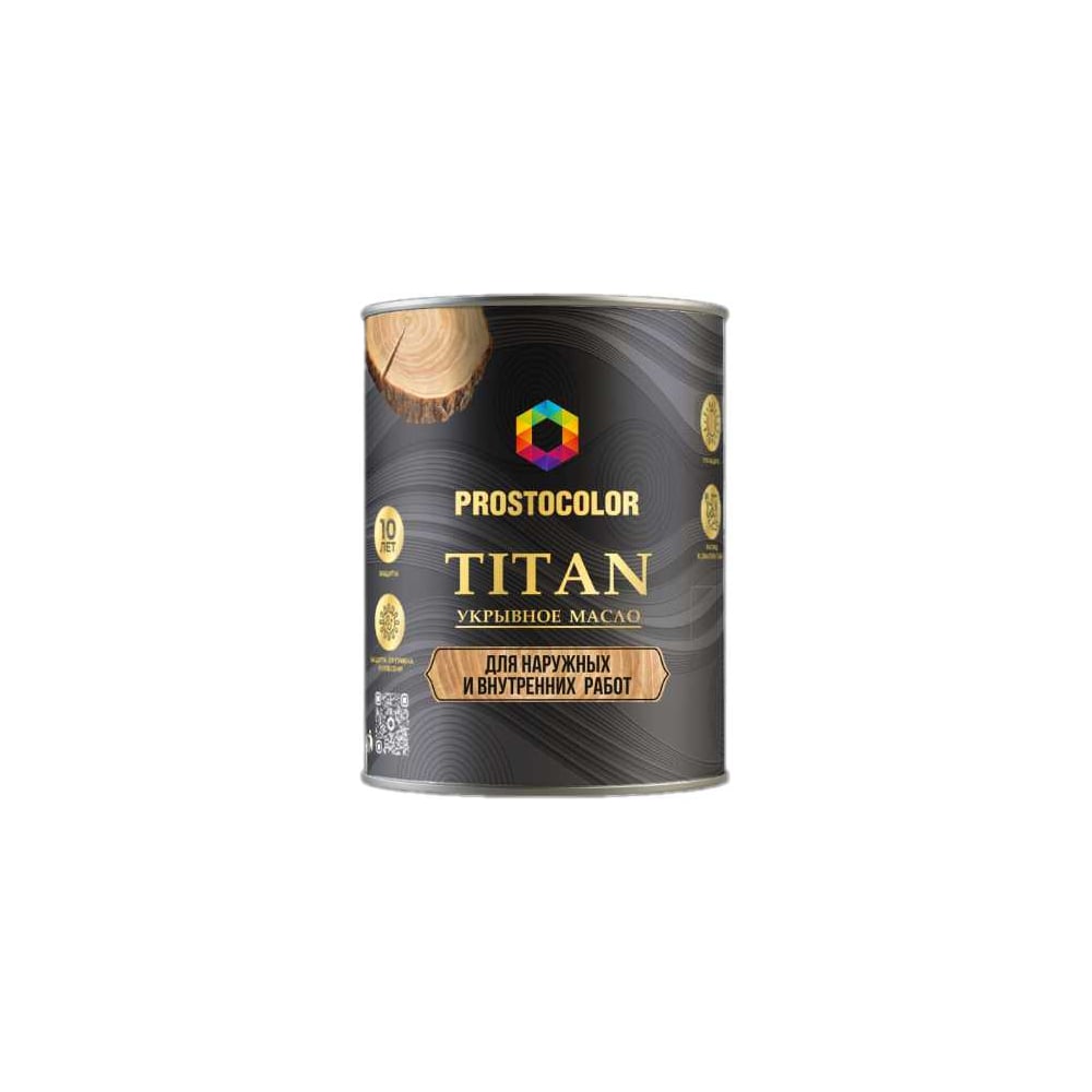 Изображение товара Укрывное масло PROSTOCOLOR TITAN белый, база А, 0,75 л 101601