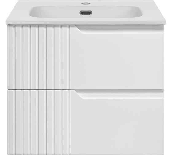 Изображение товара Тумба - умывальник Tivolli 60 подвесная (белая) с раковиной Brevita УТ000027205