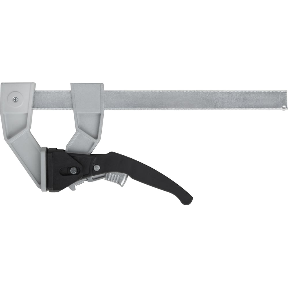 Изображение товара Струбцина рычажная быстрозажимная FIT усилие сжатия 200 кг, рычажный храповый механизм, металлический корпус, Профи, 90 х 200 мм 59172