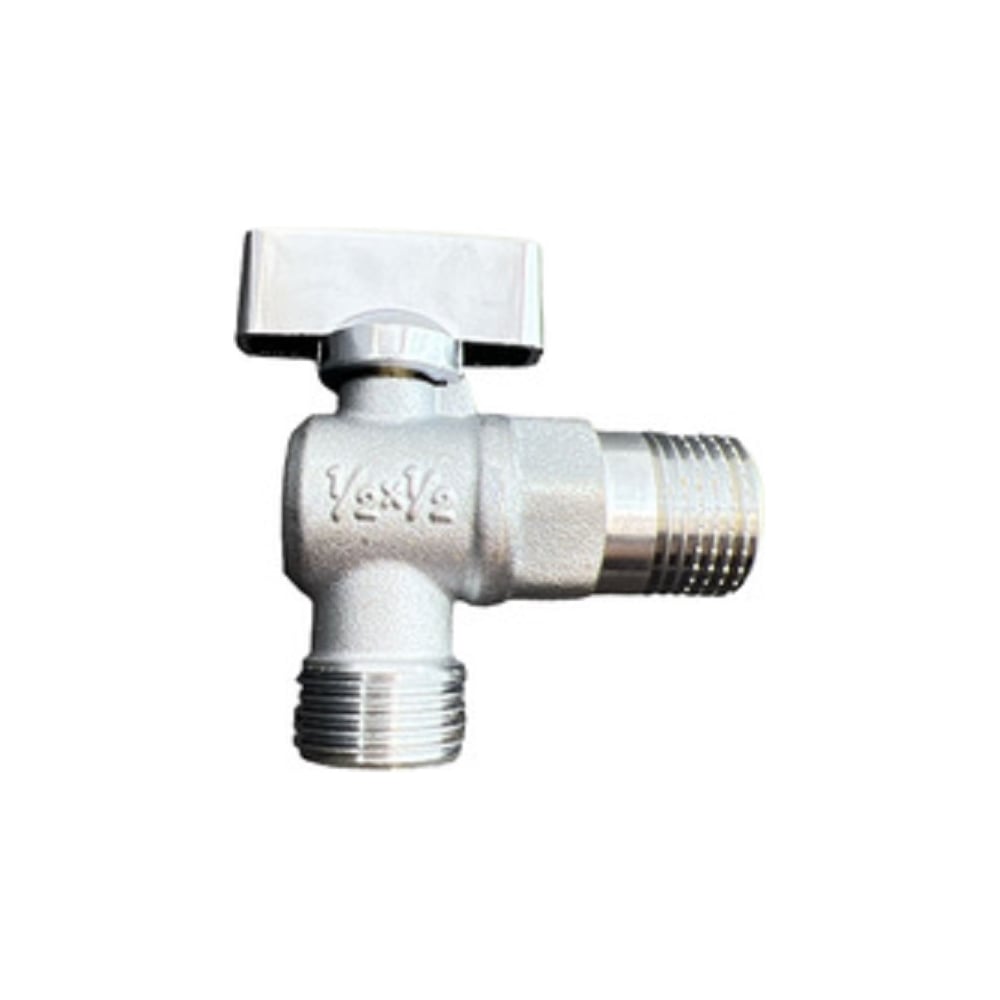 Изображение товара Кран шаровый угловой GRIALE 1/2 НР × 3/4 НР наружная-наружная резьба A152