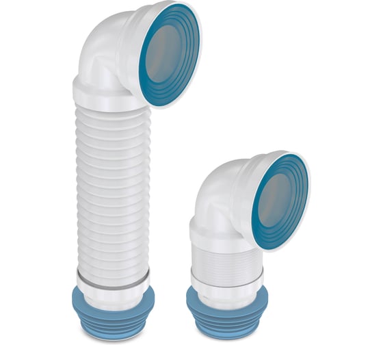 Изображение товара Гибкая труба для унитаза Nova под углом 90 градусов, 500 мм 7044