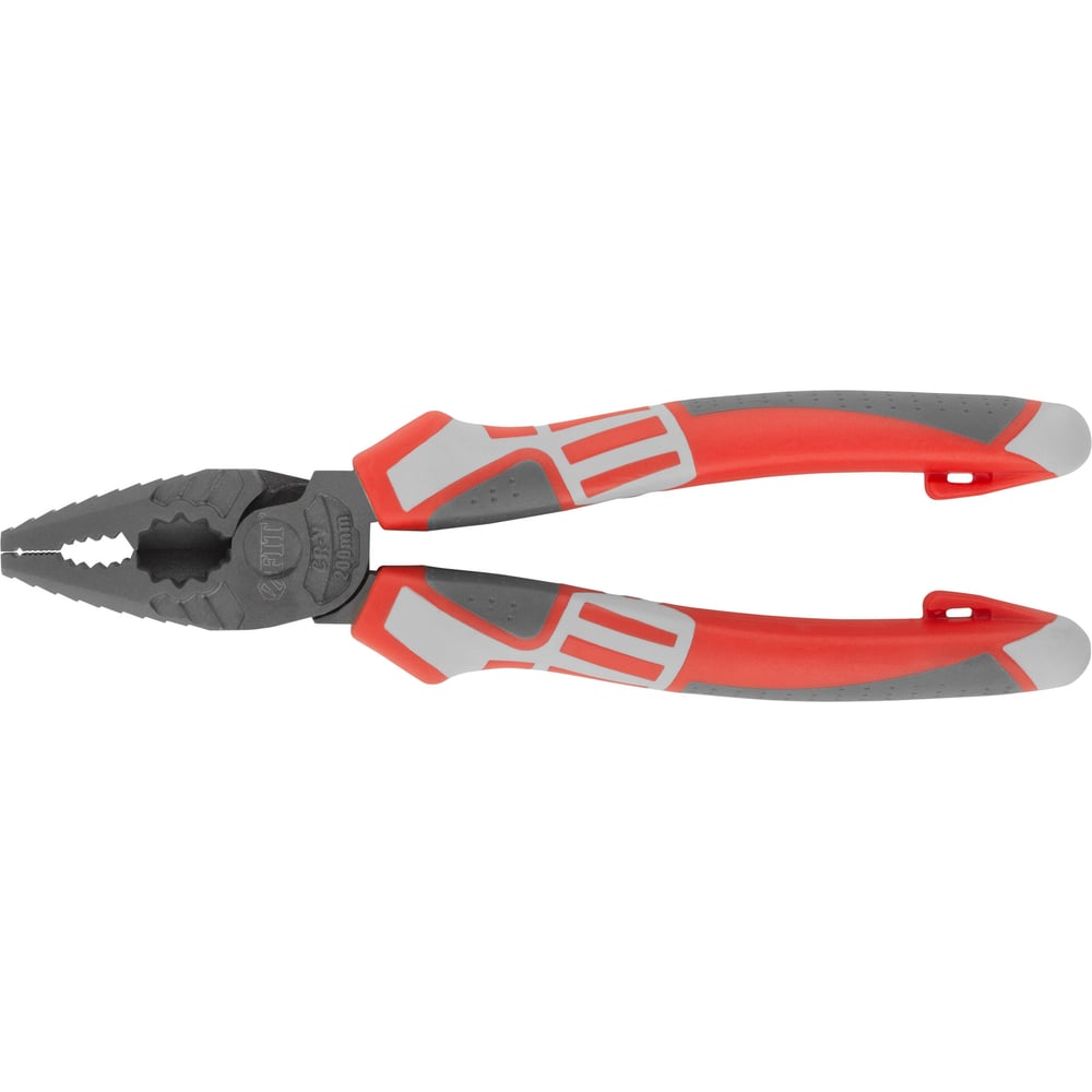 Изображение товара Плоскогубцы комбинированные FIT Эталон, CrV сталь, ребра жесткости на губках, тефлоновое покрытие, 3К прорезиненные ручки 200 мм 50695