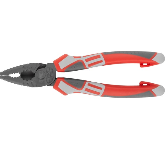 Изображение товара Плоскогубцы комбинированные FIT Эталон, CrV сталь, ребра жесткости на губках, тефлоновое покрытие, 3К прорезиненные ручки 200 мм 50695