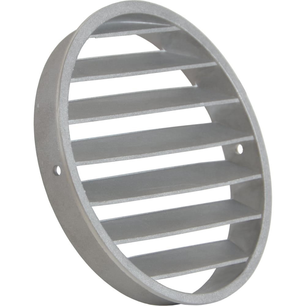Изображение товара Решетка вентиляционная металлическая VAKIO 125/128 мм обточенная (серая) 21809