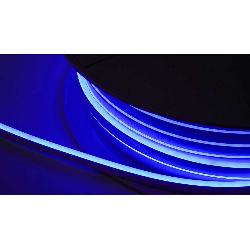 Изображение товара Неон тонкий DIAMOND LED 12V, (5 п.м.) синий NEON-6X12-SIL-DC12-BLUE-10mm-MEN