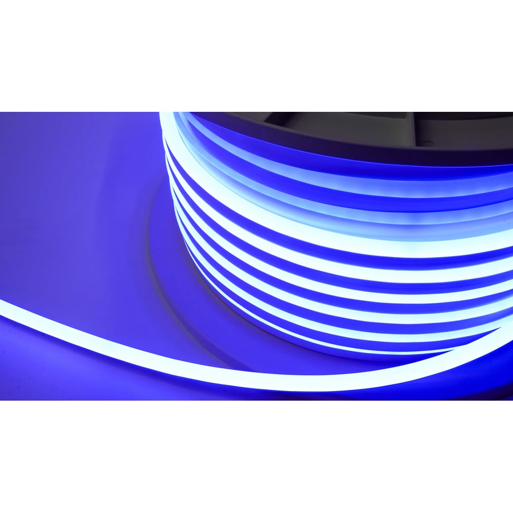 Изображение товара Неон тонкий DIAMOND LED 12V, (5 п.м.) синий NEON-8X16-SIL-DC12-BLUE-10mm-MEN