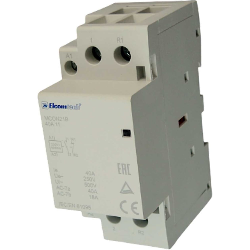 Изображение товара Контактор модульный ELCOMTECH MCON21B-40-11-230AC 230В Изображение товара Контактор модульный ELCOMTECH MCON21B-40-11-230AC 230В