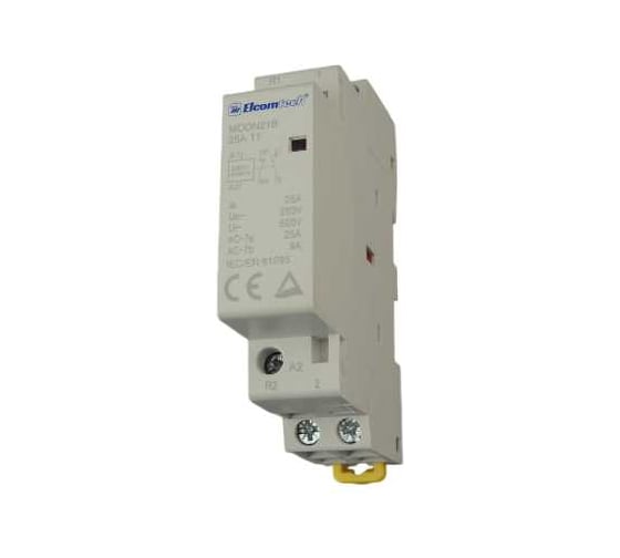 Изображение товара Контактор модульный ELCOMTECH MCON21B-25-11-230AC 25A 1NO 1NC 230VAC 1х модуль УТ-00038997