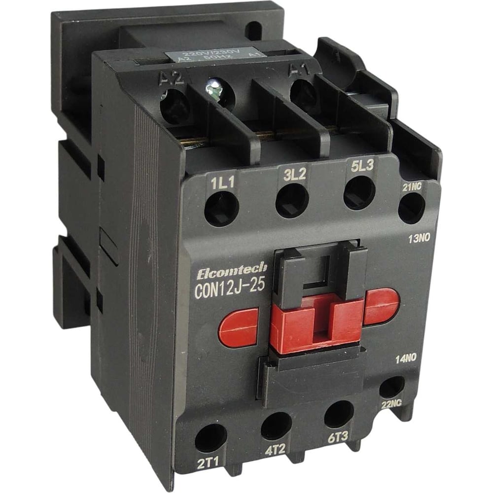 Изображение товара Контактор накладной ELCOMTECH CON12J-25-3011-220AC 25A 1NO 1NC 690V