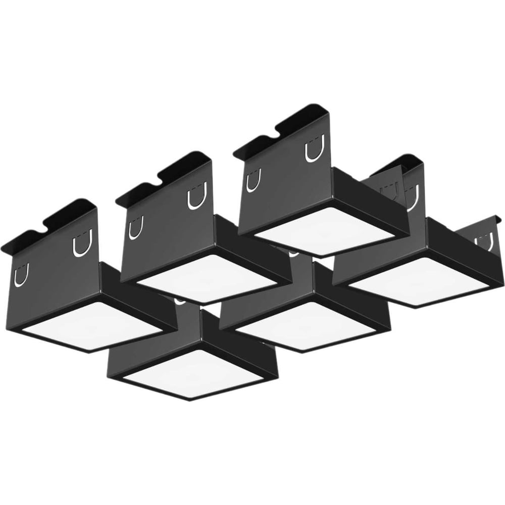 Изображение товара Грильято Geniled 6х10 Вт 3000K встроенный, 75x75 мм, черный