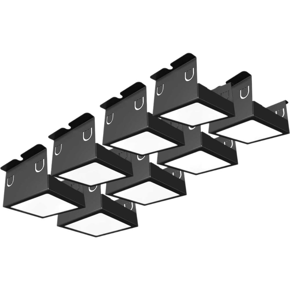 Изображение товара Светильник для грильято Geniled 8шт по 10Вт 3000К для ячейки 75x75 мм ширина ламели 10 черный встраиваемый 27137_3000_black