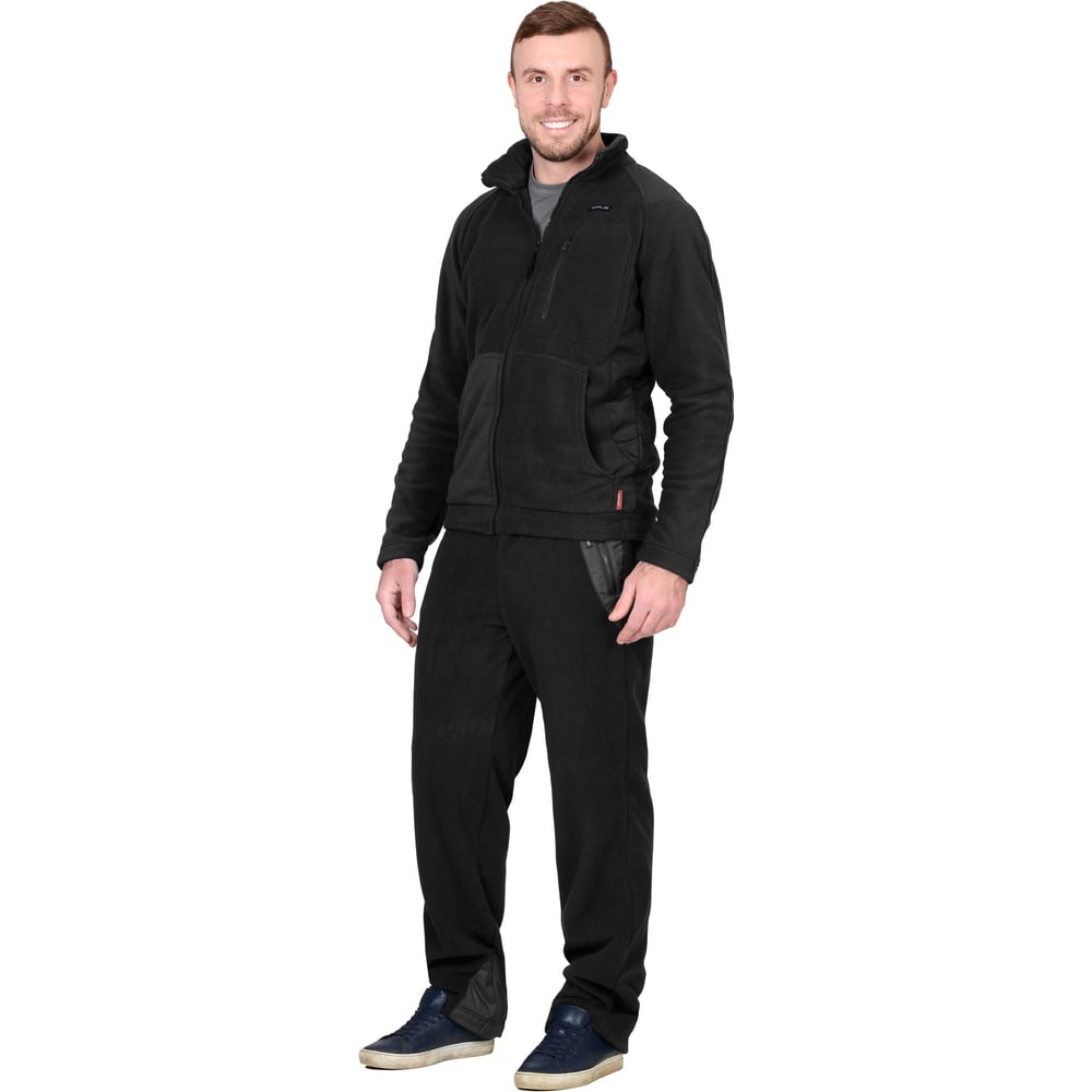 Изображение товара Куртка флисовая Сириус Актив черная с черной отделкой р. 88-92/182-188 102135