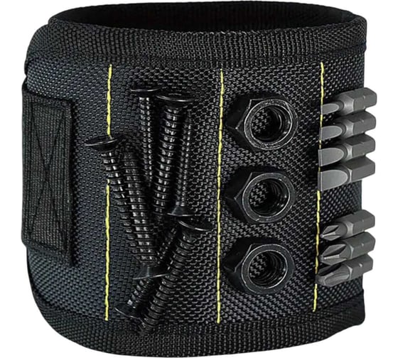 Изображение товара Браслет магнитный ООО ОПТИКОМ ЭЛЕКТРИК с клейкой липучкой черный 1026.0015