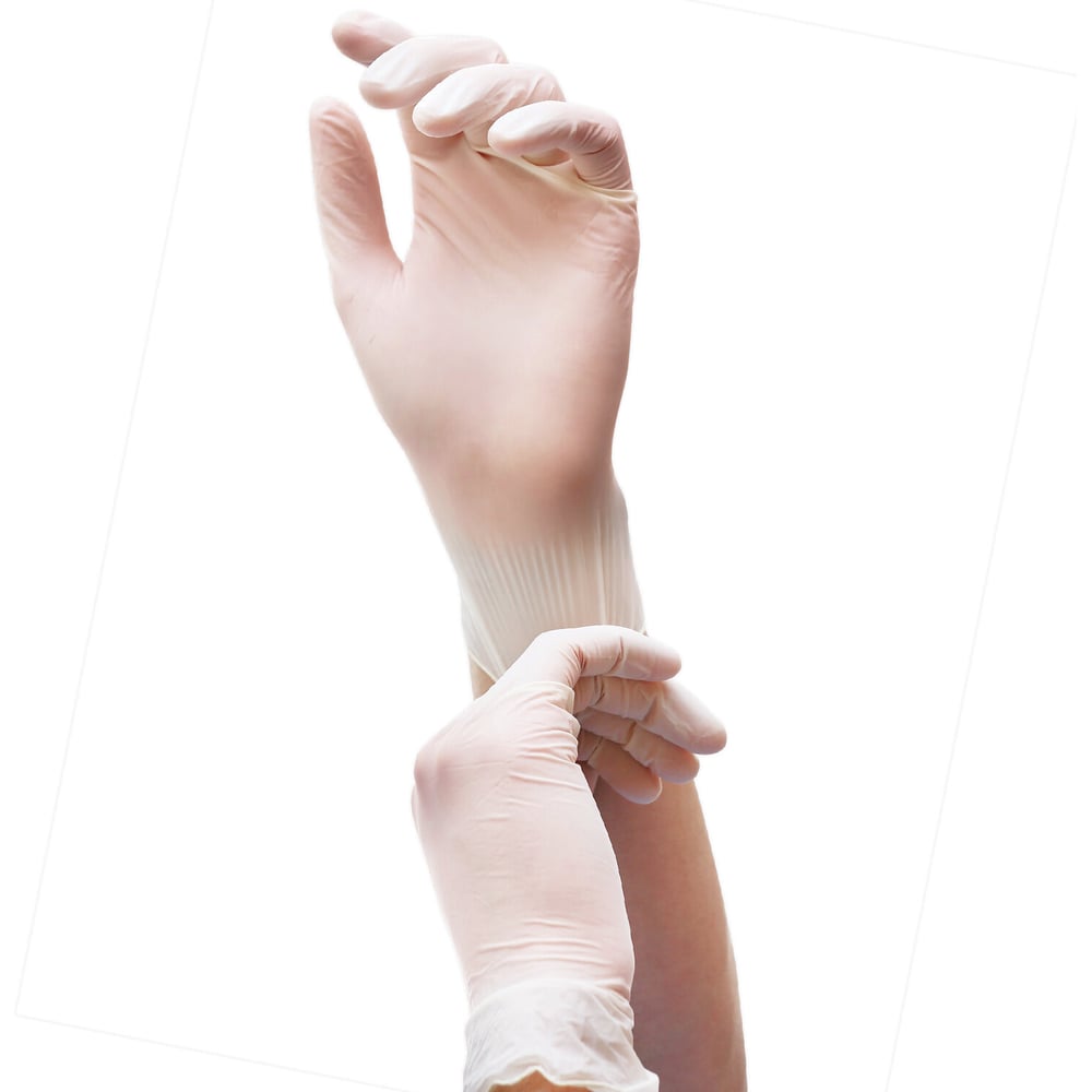 Изображение товара Перчатки RABBITEX виниловые универсальные XL белые