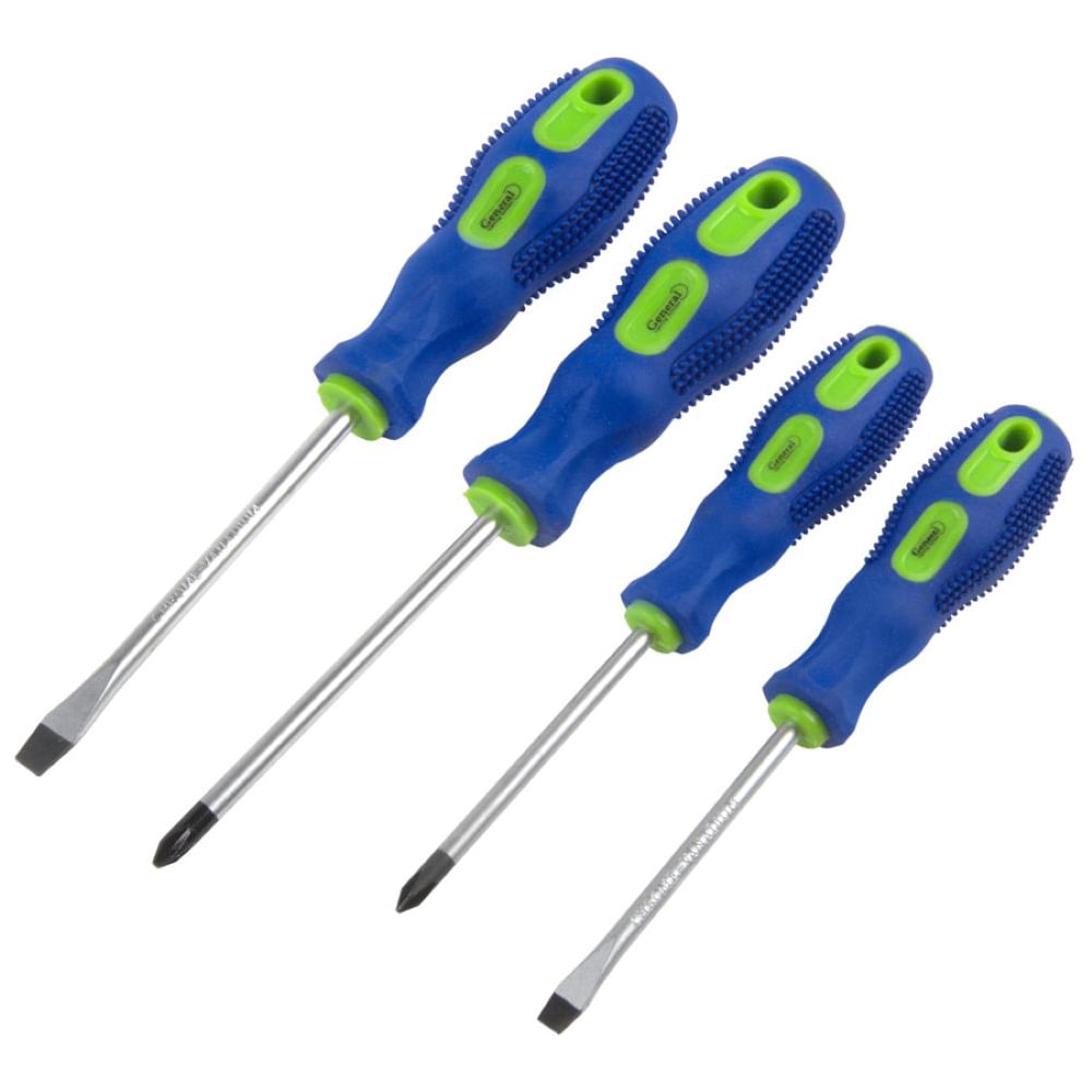 Изображение товара Набор отверток General Lighting Systems 4 штуки, 2хSL + 2хPH, CR-V, G-Tec, блистер 901206