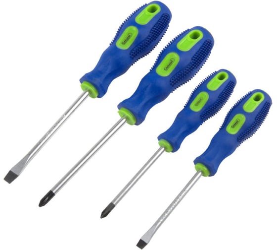 Изображение товара Набор отверток General Lighting Systems 4 штуки, 2хSL + 2хPH, CR-V, G-Tec, блистер 901206