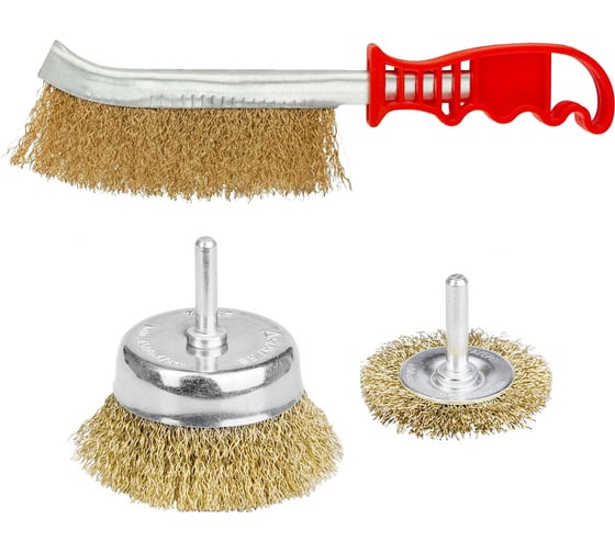 Изображение товара Набор щеток из латунированной проволоки Flexione 50,65,240х0.3мм 10000176