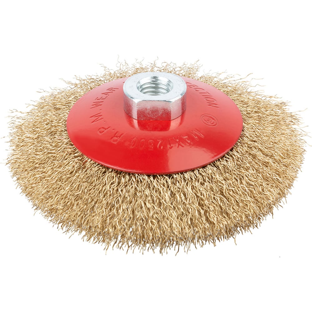 Изображение товара Щетка коническая Flexione М14 латунь 115х0.3мм для металла и дерева